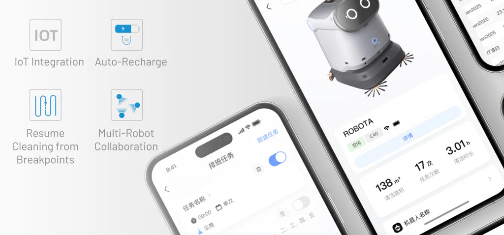 Keenon Robotics - Kleenbot C40 4-in-1 Robot Floor Cleaner